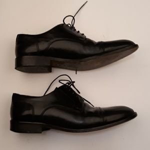 A TESTONI Basics Black Leather‎ Lace Up Sz 10 M Mens Dress Shoes